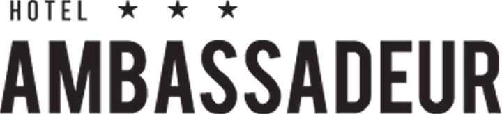 Text logo reading 'HOTEL AMBASSADEUR' with three stars between the words.